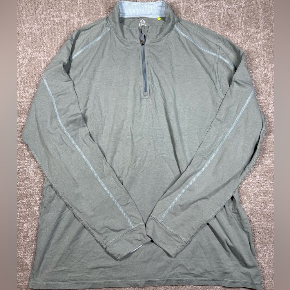 Task Bamboo Performance Technology 1/4 Zip Long Sleeve Shirt Men Large